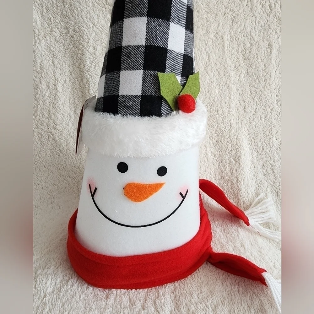 New large snowman Christmas tree topper / home decor